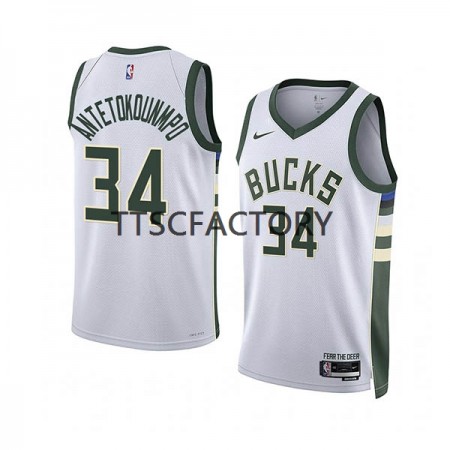 Maillot Homme Milwaukee Bucks Giannis Antetokounmpo 34 Nike 2022-23 Association Edition Blanc Swingman Maillot Homme Milwaukee Bucks Giannis Antetokounmpo 34 Nike 2022-23 Association Edition Blanc Swingman